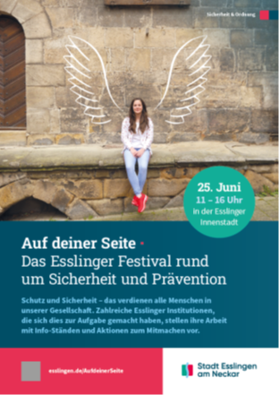 Plakat Sicherheitsfestival in Esslingen am 25.Juni